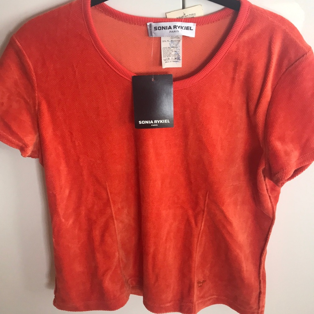 Brand new Sonia Rykiel velour top
